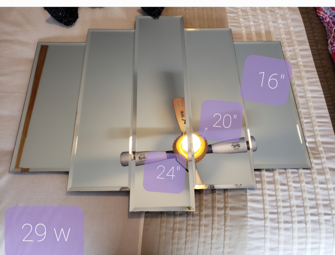 Five-Piece Modern Bevelled Mirror - photo 3