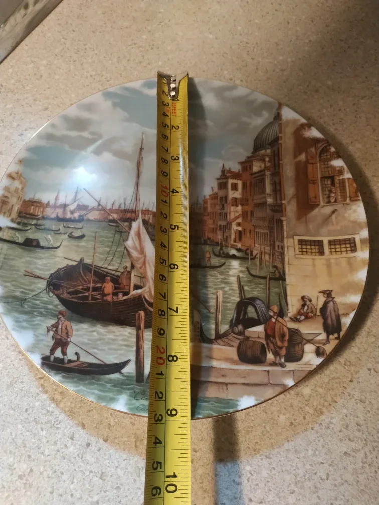Collectible Venetian Canal Scene Decorative Plate 🏈 image indicator(2)