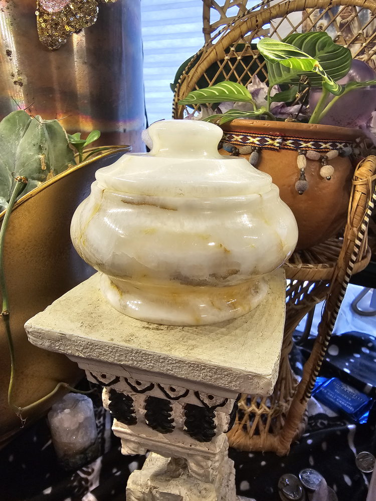Elegant Onyx Marble Trinket Jar - photo 2