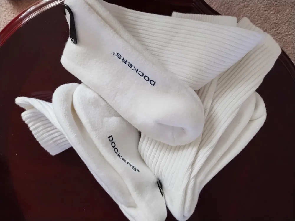 Three Pairs of Dockers White Crew Socks image indicator(2)