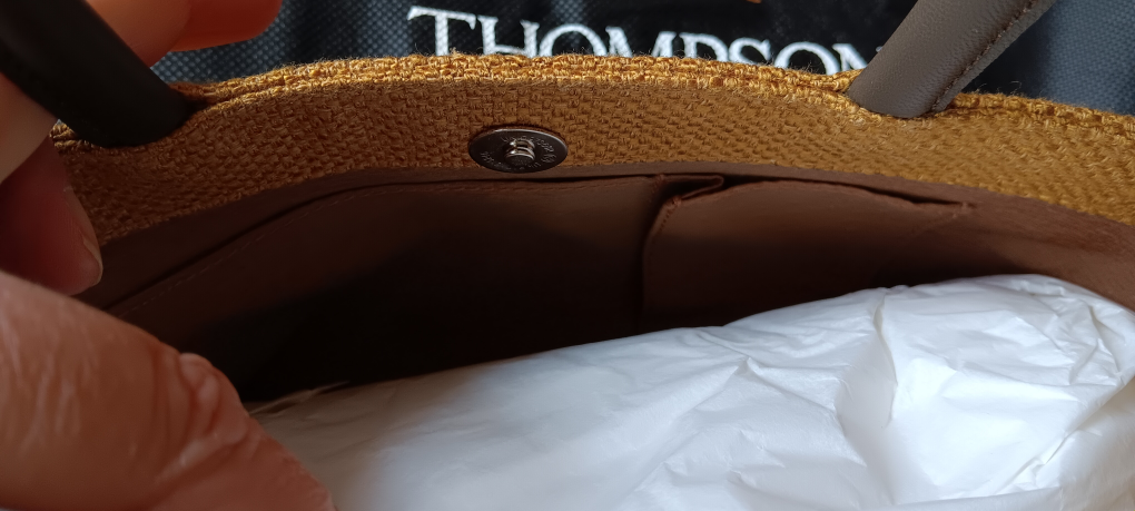 Vintage Jim Thompson Mustard Yellow Woven Tote Bag - photo 4