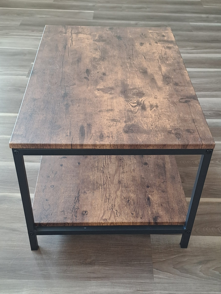 Rustic Coffee Table with Shelf