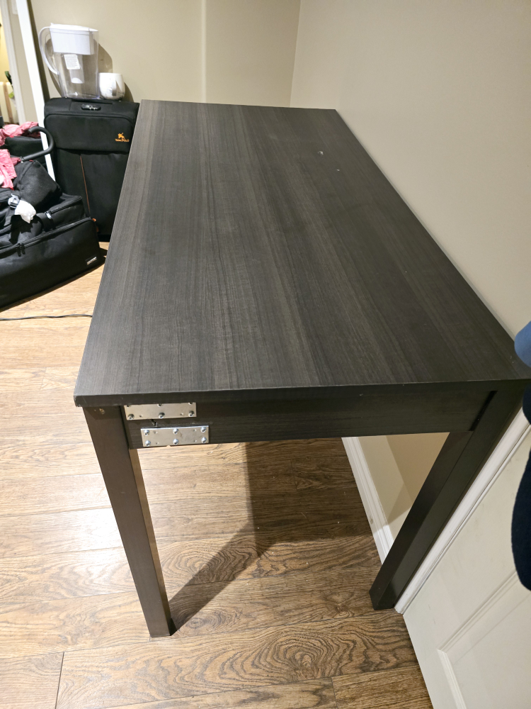 Dark brown rectangular writing desk - photo 2