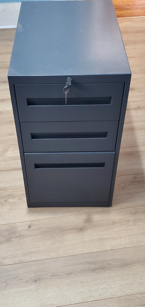 Three-Drawer Metal Filing Cabinet