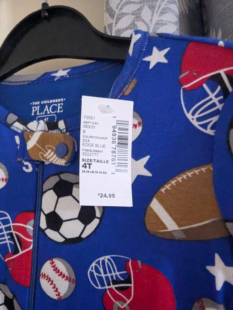 The Children's Place Size 4T Boys' Pajamas - 4 Pack