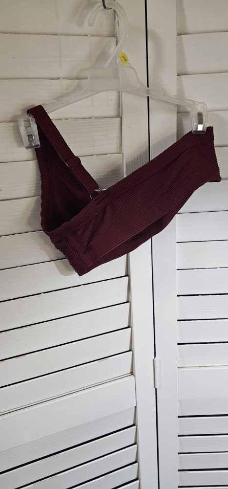 Old Navy Maroon One-Shoulder Bikini Top - photo 3
