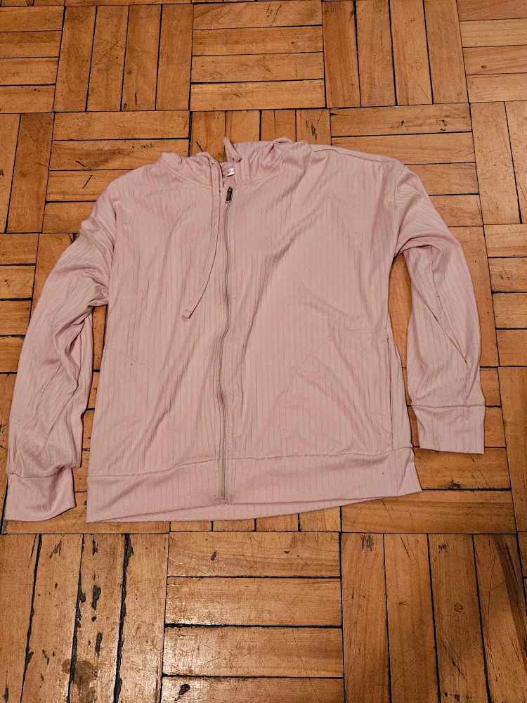 LN)Women's Size Small La Vie en Rose pink zip-up hoodie thumbnail