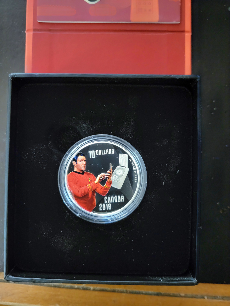 2016 Star Trek Scotty 10 Dollar Canadian Silver Coin - photo 4