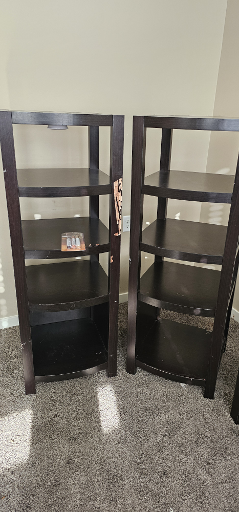 Dark Brown 5-Shelf Curved Shelving Unit - photo 2