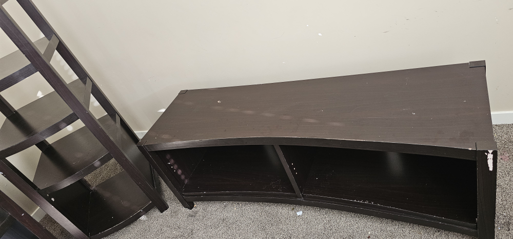 Dark Brown 5-Shelf Curved Shelving Unit - photo 3