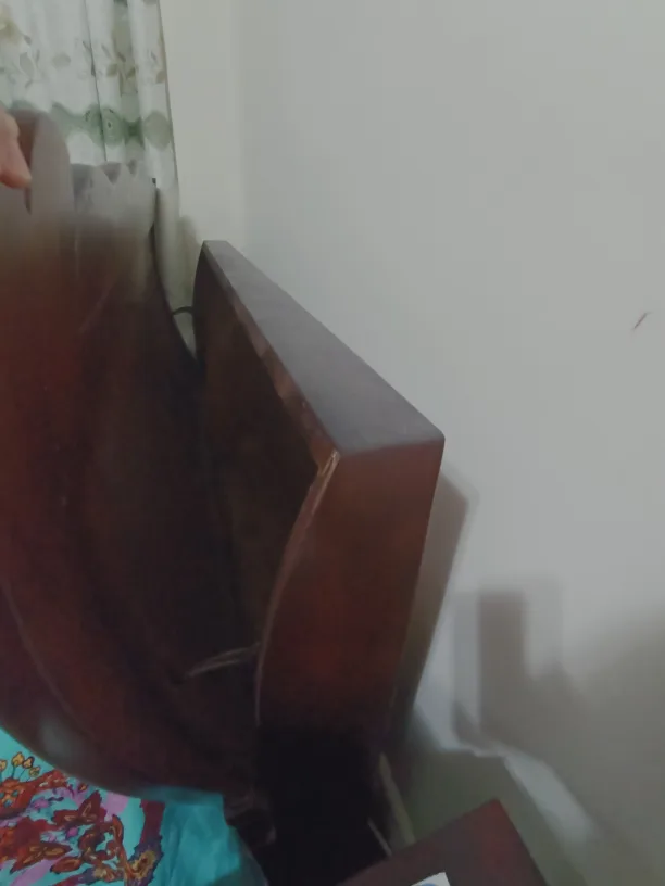 Full Size Wooden Bed Frame , nightstand & mattress 🏈 image indicator(4)