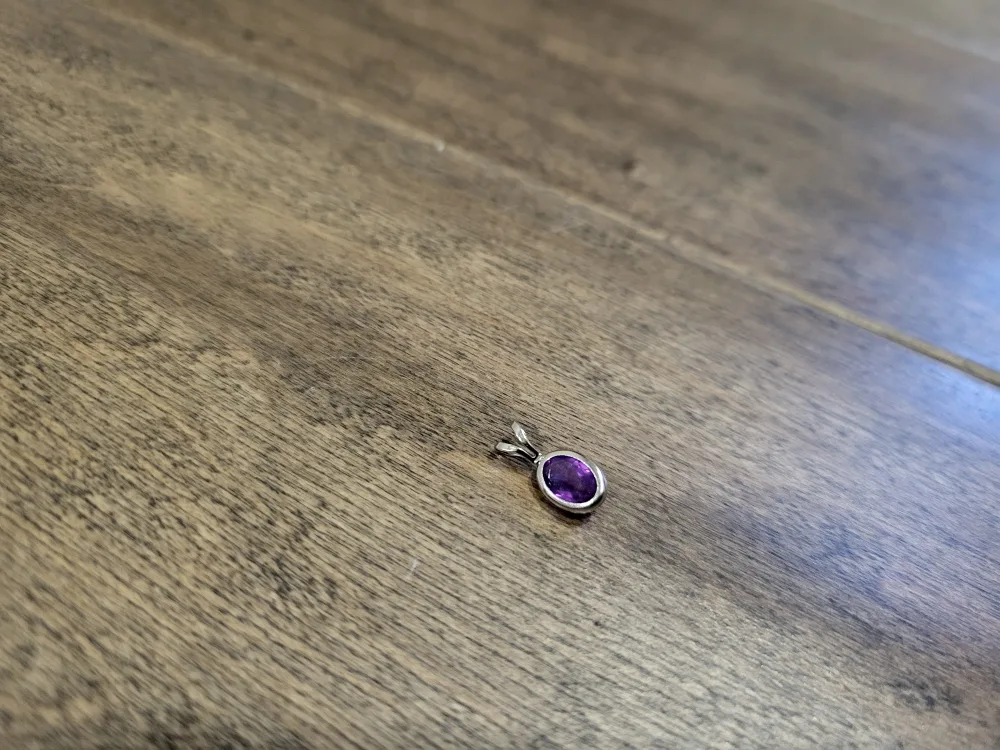 14KT Gold Amethyst Pendant Charm image indicator(5)