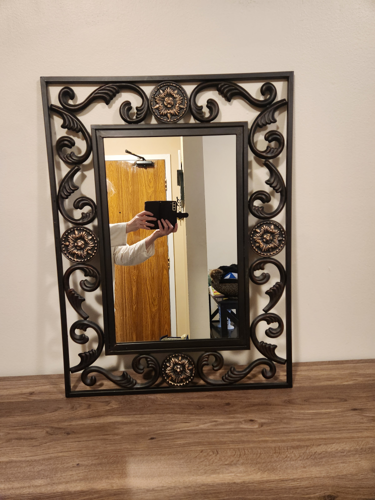 Ornate Metal Framed Mirror