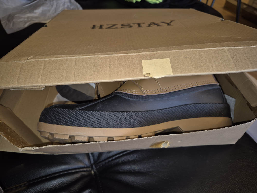 HZSTAY Men's Size 11 Brown & Black Winter Boots