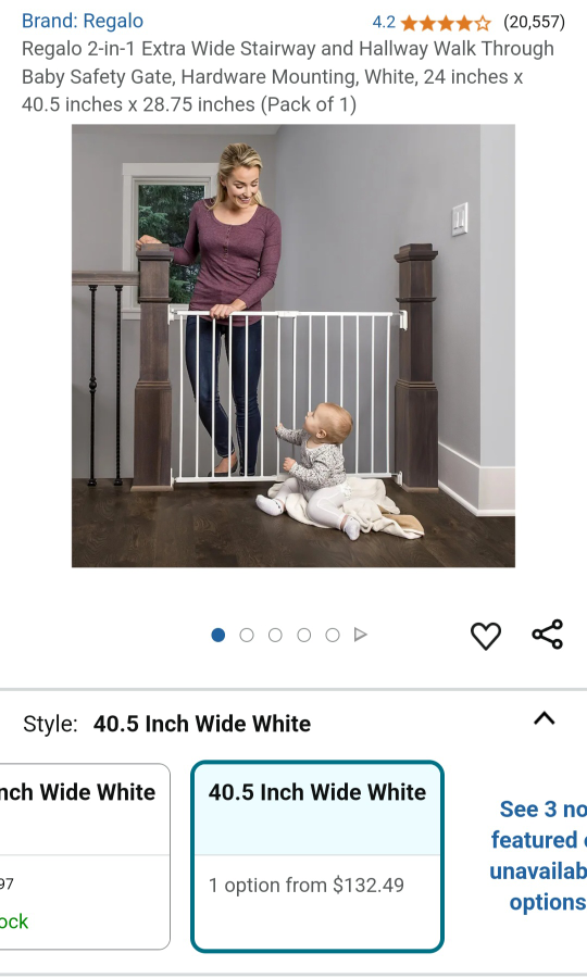 Regalo 2-in-1 Extra Wide Baby Safety Gate