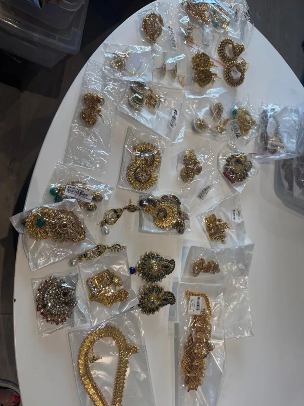 Gold-toned Indian bridal jewellery collection image indicator(3)