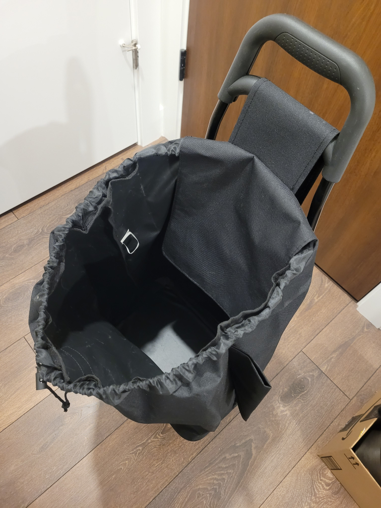 Black Shopping Cart with Collapsible Design - photo 3