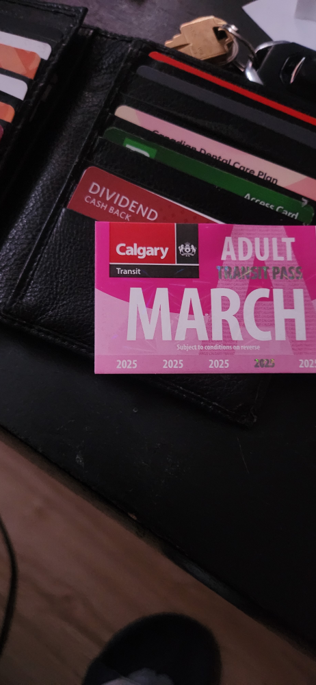 Calgary Transit March 2025 Adult Pass