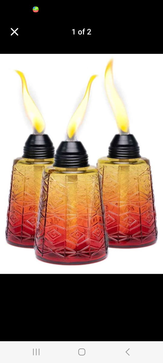 Glass Tiki Torches