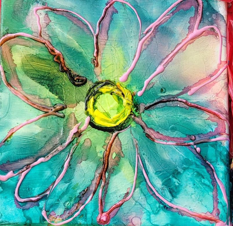 Five Unique Alcohol Ink Paintings - photo 3