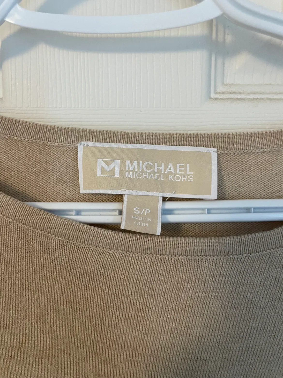 Michael Kors beige sweater, size small image indicator(4)