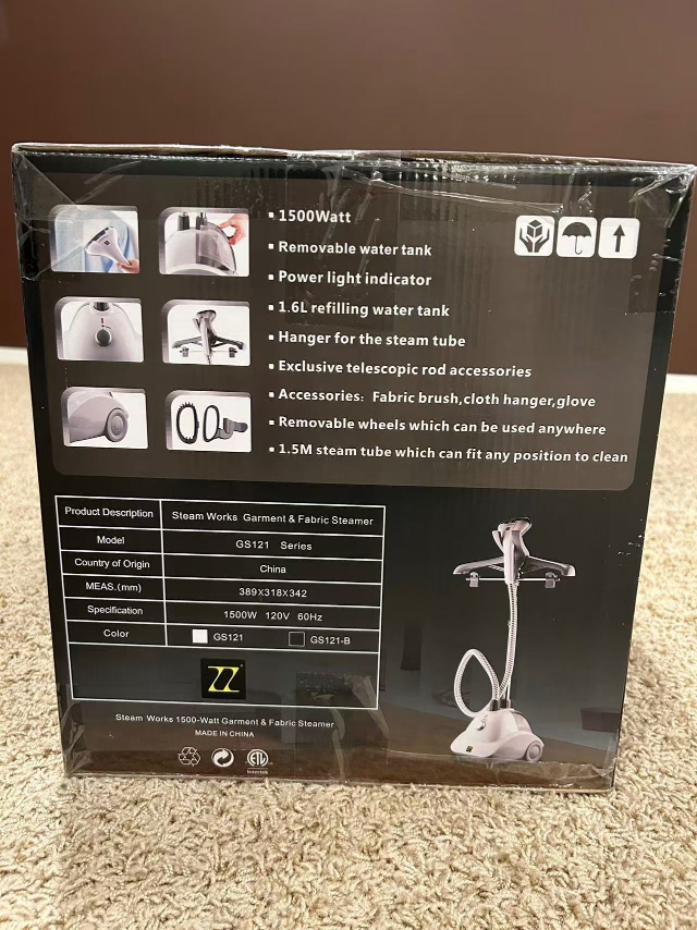 ZZ GS121 Series Garment & Fabric Steamer - 1500W - photo 4