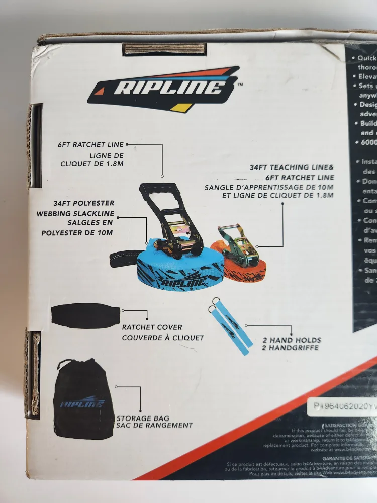 Ripline 40ft Ninja Slackline Challenge Course with Teaching Line image indicator(4)