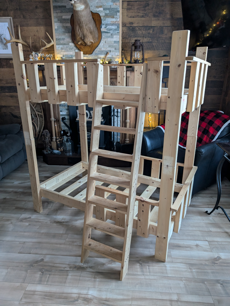 Rustic Wooden Bunk Bed - photo 2