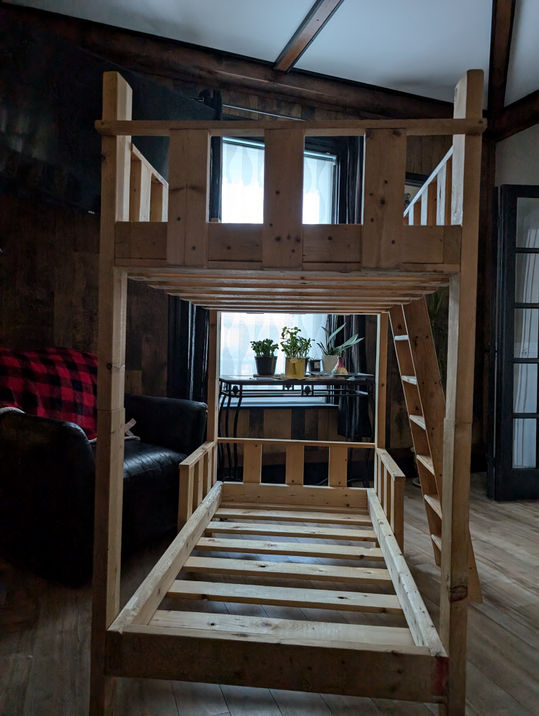 Rustic Wooden Bunk Bed - photo 3