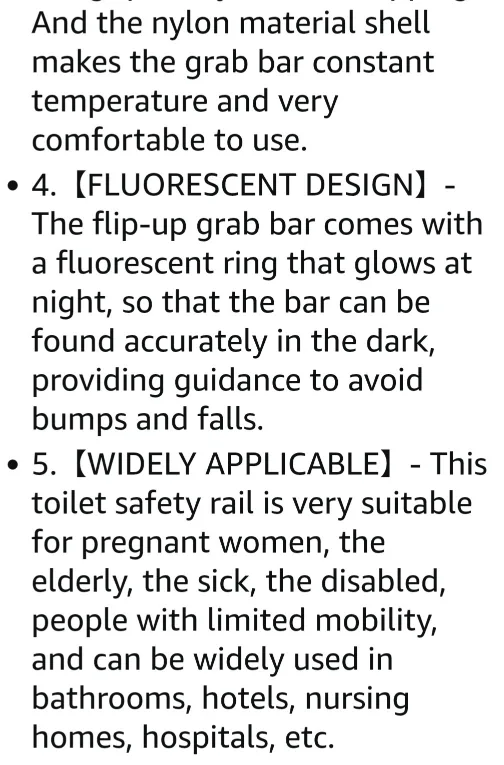FOLDABLE TOILET SAFETY GRAB BAR RAIL image indicator(10)