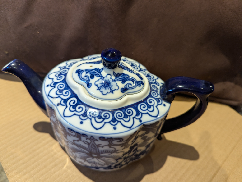 Blue and White Porcelain Teapot