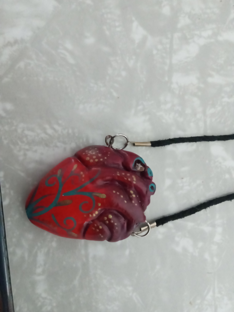 Mexican Painted ceramic necklace