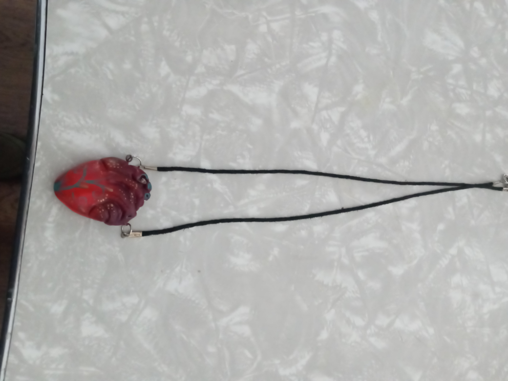 Mexican Painted ceramic necklace - photo 2