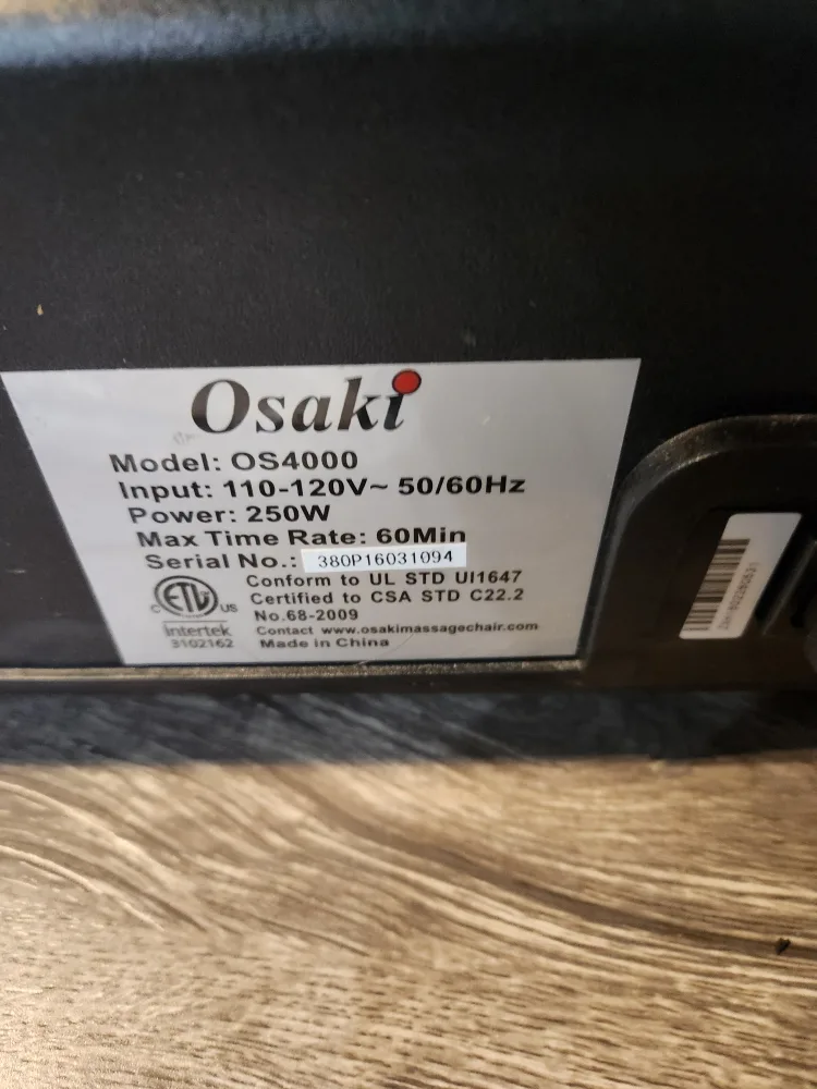 Osaki OS-4000 Massage Chair image indicator(4)