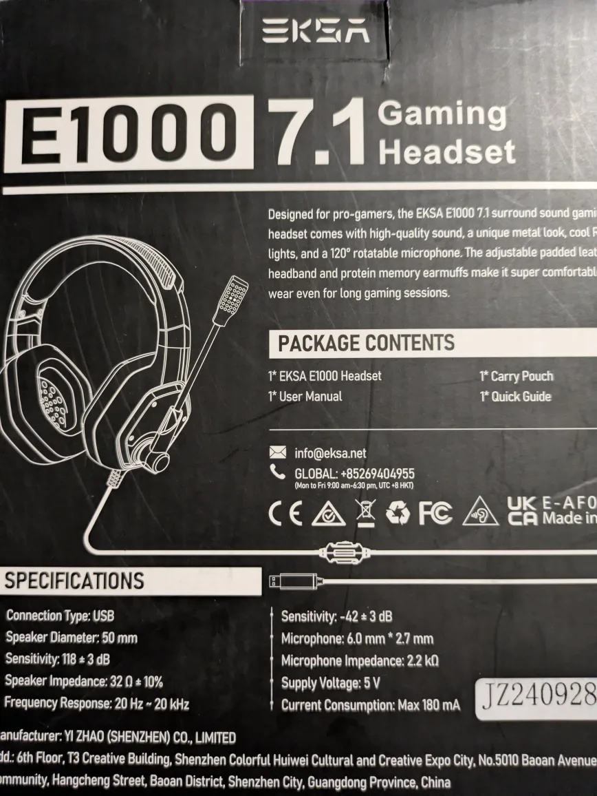 EKSA Gaming Headset -  USB Wired image indicator(3)