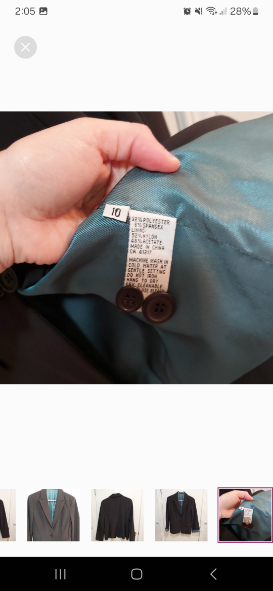Vintage Black Blazer, Size 10 - photo 5