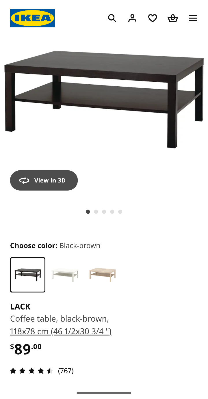 IKEA LACK Coffee Table - Black-Brown - photo 2