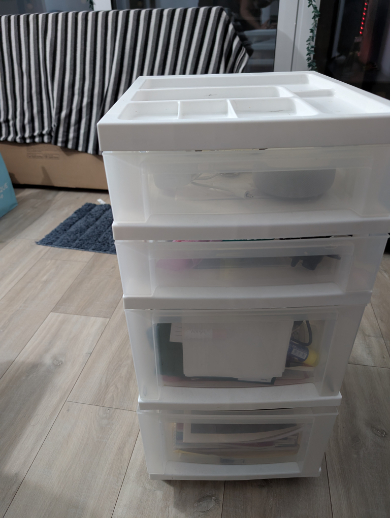 White 4-Drawer Rolling Storage Unit - photo 2