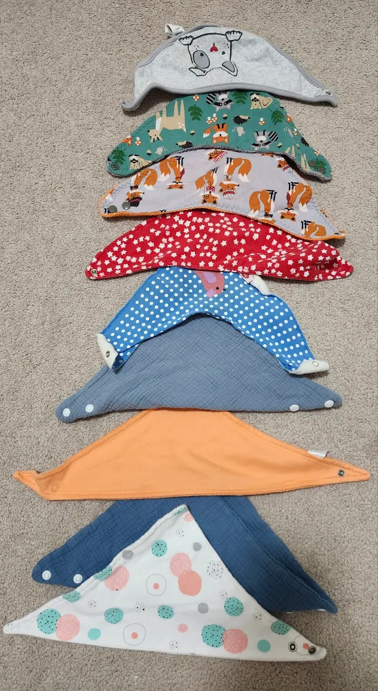 Bundle of 10 Baby Bandana Bibs image indicator(2)