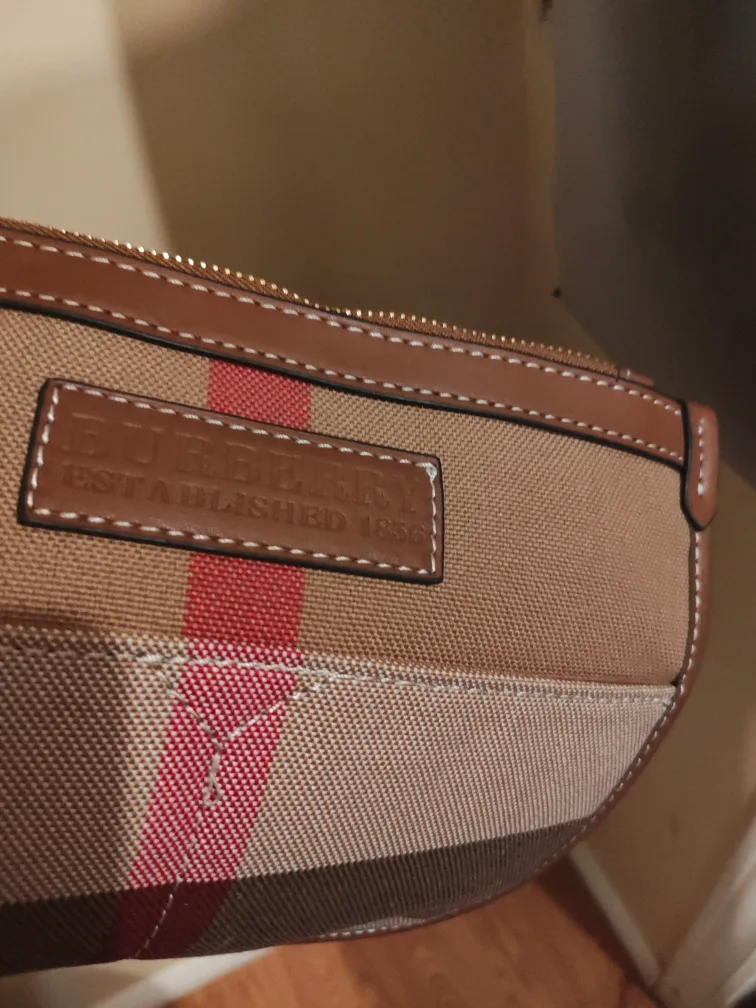 Burberry Tan and Pink Plaid handbag image indicator(4)