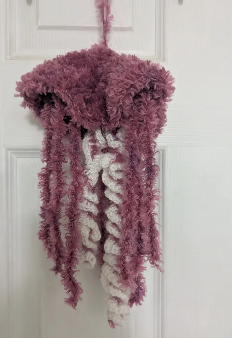 Handmade Crochet Jellyfish Ornament thumbnail