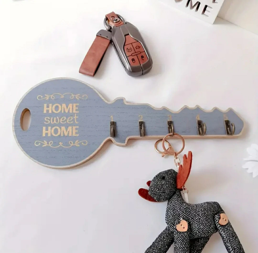 Key-shaped Wall-mounted Key Holder