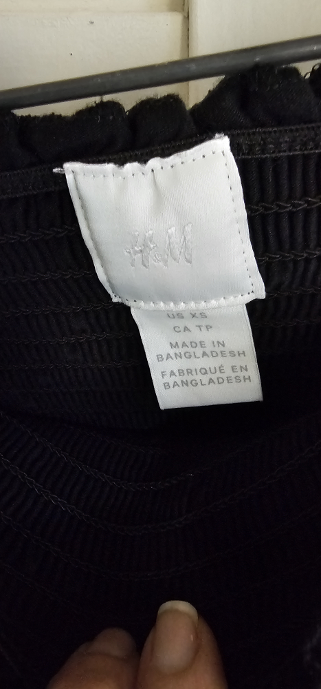 H&M Black Tube Top - Size XS🏈🏟️ 🏆 - photo 2