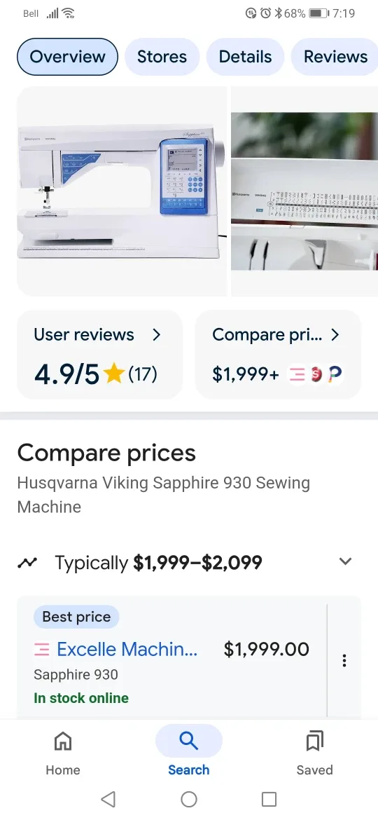 Husqvarna Viking Sapphire 930 Sewing Machine image indicator(9)