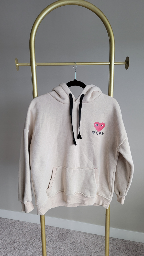 3PM Beige Play Heart Hoodie - photo 4