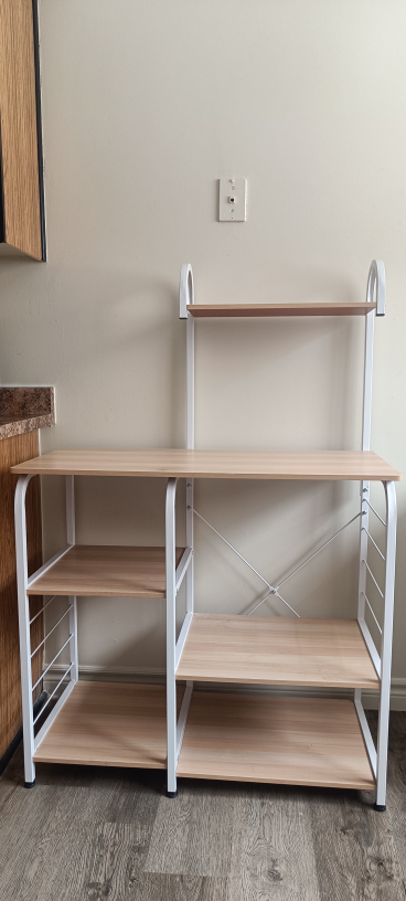 Microwave Oven Stand with Storage Shelves