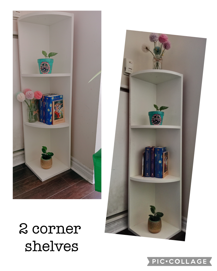 Pair of White Corner Shelves - photo 2