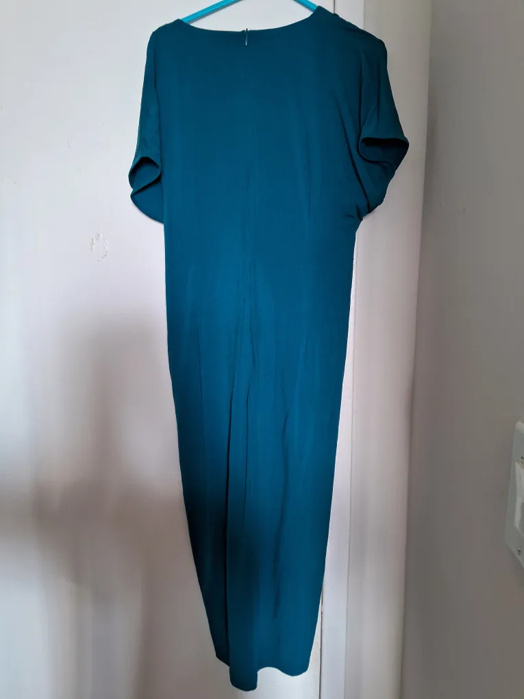 Teal Wrap Dress, Size Medium image indicator(3)