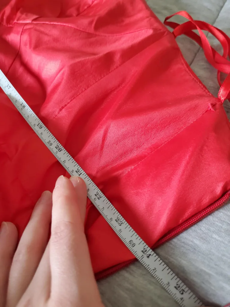 strapless red Long (Prom Dress) with Rhinestone Detail image indicator(5)