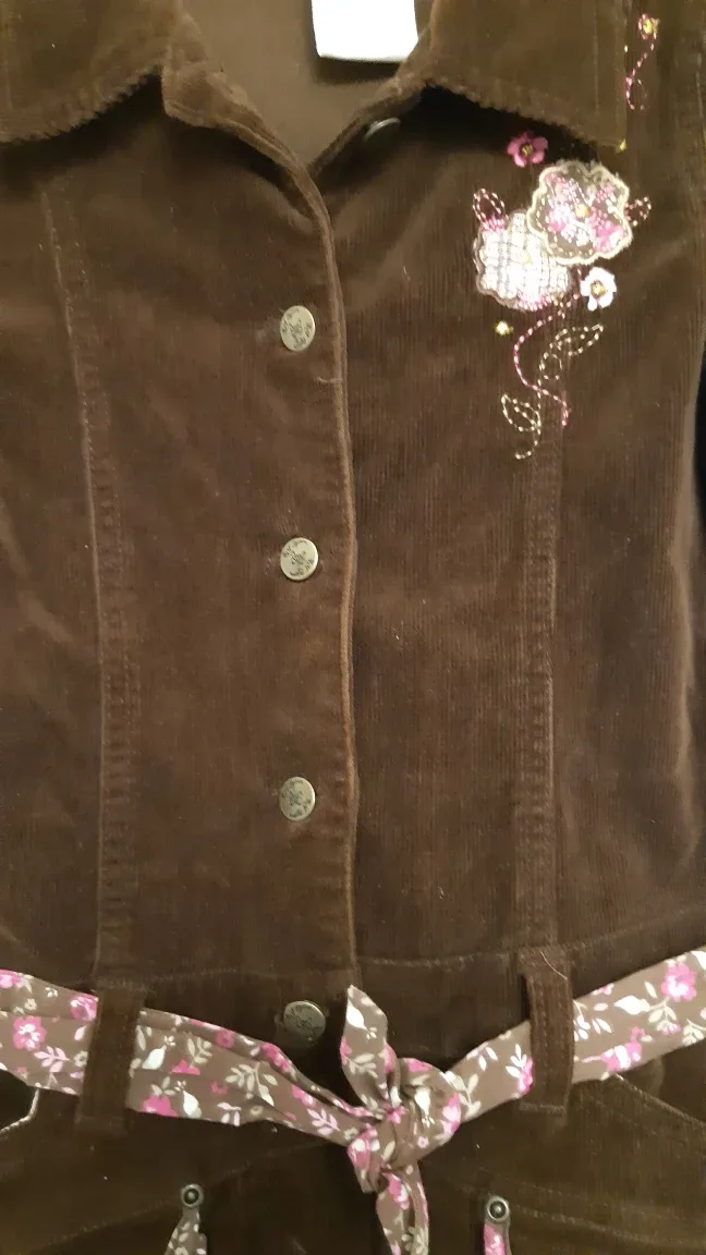 Vintage 6X Girls Corduroy Tunic with Pockets!  image indicator(4)